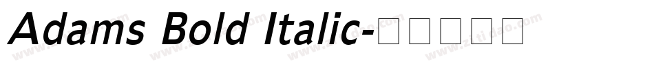 Adams Bold Italic字体转换